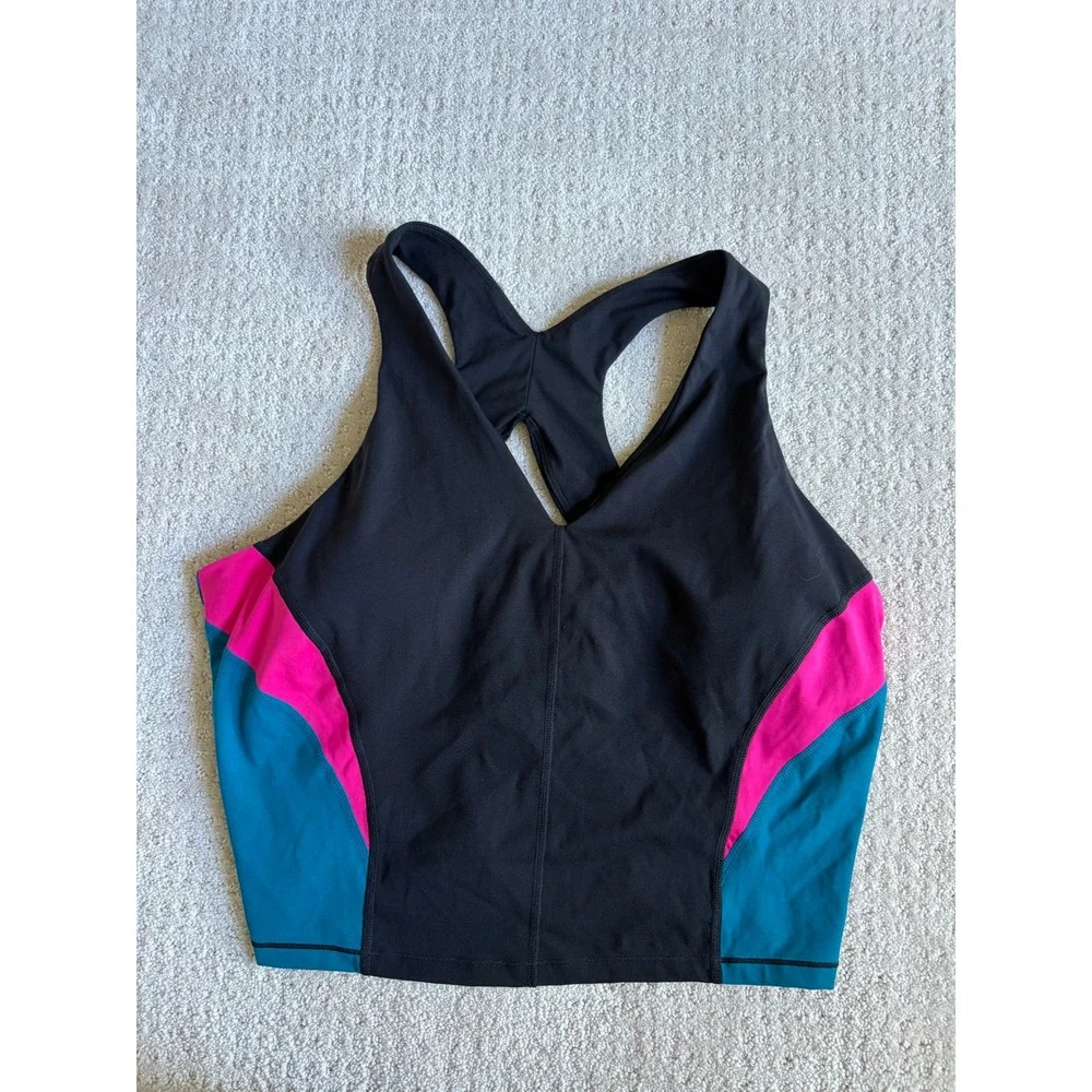 Sweaty Betty Power Colorblock Racerback Tank Pink XXL Black Teal Sporty